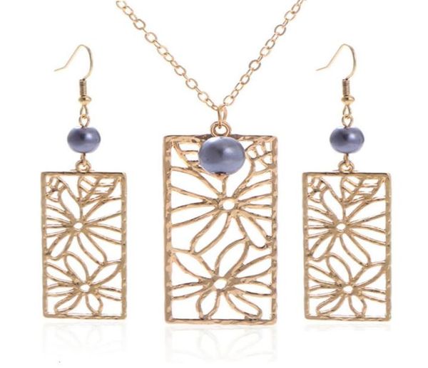 

anniyo hawaiian blossom jewelry sets black pearl necklace earrings leaf marshallese guam micronesia chuuk pohnpei flower 233606 28316085, Slivery;crystal