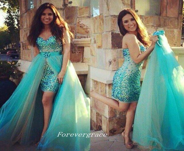 

mint green sweetheart neck two pieces prom dress tulle crystals beaded girls wear special occasion party dress plus size5744169, Black
