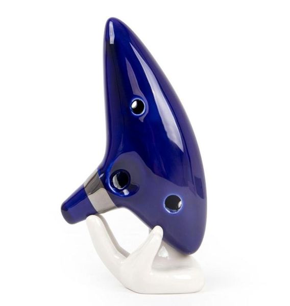 

whole ocarina blue 12 tones alto c with song book display stand neck cord6798273