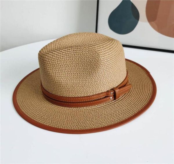 

wide brim hats fedora women solid ribbon band formal dress wedding jazz caps classic red green white felted spring men2727208, Blue;gray