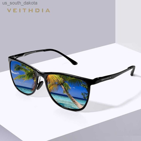 

sunglasses veithdia retro aluminum magnesium brand men's mirror sunglasses polarized lens vintage eyewear driving sun glasses for men 6, White;black