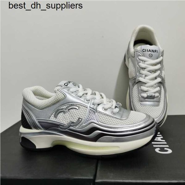 

silver horn king new small fragrance style leading layer cowhide casual sports shoes lightweight comfortable and breathable dad shoes girl, Black