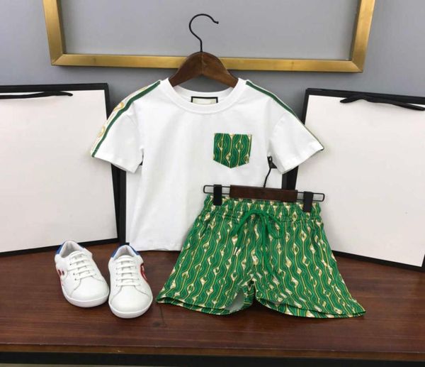 

summer boys t shirts green shorts 2pics sets children039s wear boys summer shorts cotton t shirts size 1001502478398, White