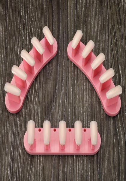 

3pcsset removable nail training frame natural false nail art practice tips stick display pallet diy manicure tools color random8249179