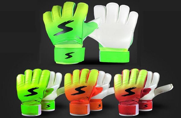 

professional men soccer goalkeeper gloves with finger protection women thickened latex pu football goalie gloves adults goal keepe5106669, Black