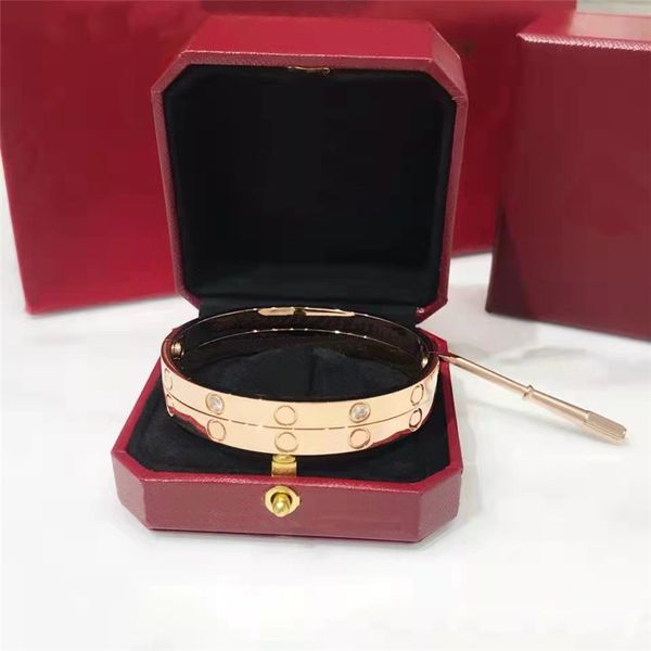 

designer jewelry love bracelet gold cuff screw car bracelets screwdriver bangles designer bangle titanium steel belcher silver 4cz for women, Black