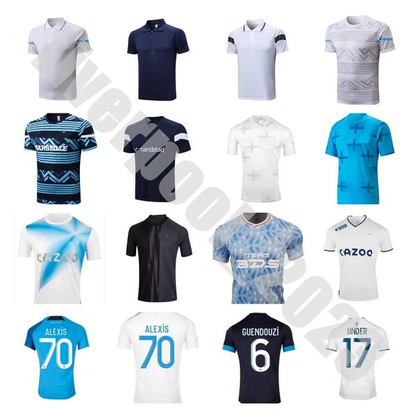 

23 24 maillot marseilles soccer jerseys 30 year anniversary special 2023 cuisance guendouzi player version clauss football shirts veretout a, Black;yellow