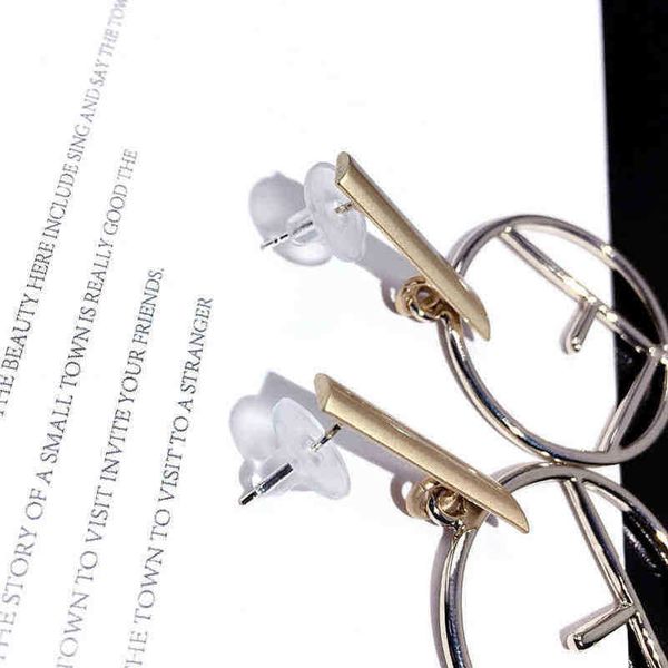 

designer jewelry bracelet necklace ring needle creative circle earrings exaggerated big earrings asian gold star same female, Golden