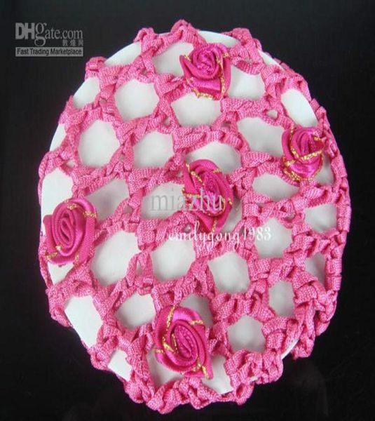 

new arrive handmade 100pcs rose bun cover snood hair net ballet dance skating crochet beautiful colors 9763278, Golden;silver