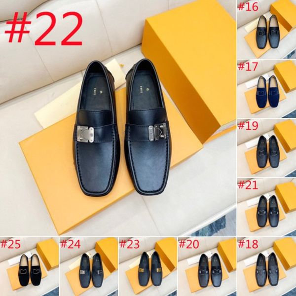 

27model designer leather shoes men fashion leather genuine luxury brand comfortable men casual driving shoes plus size 38-46, Black