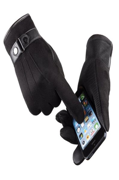 

touchscreen gloves fleece windproof winter economical gloves for smartphone cold weather waterproofwindproof 33024597, Blue;gray