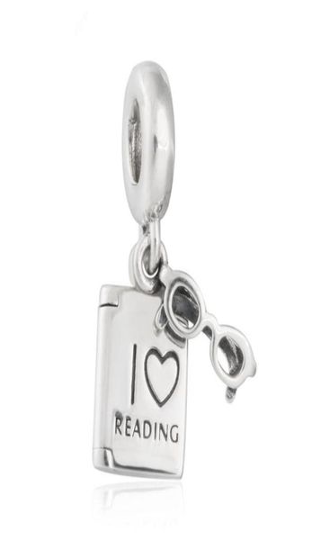 

love reading book charms authentic s925 sterling silver beads fits diy jewelry bracelets 7919845428374, Bronze;silver