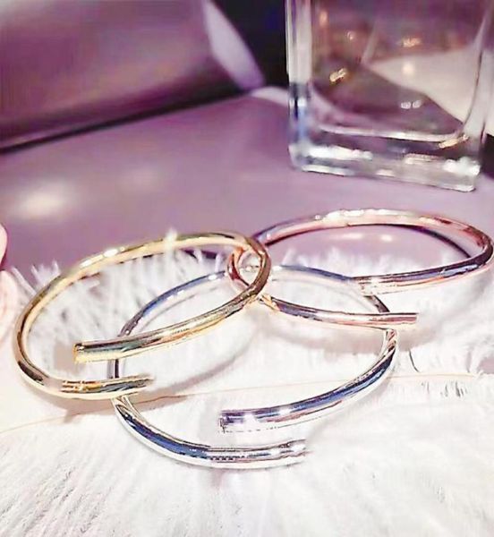 

18k gold nail bracelet bangle bracelets for women bracelet gold diamond tennis bracelet raducanu tennis fashion couple cuff5813876, Black