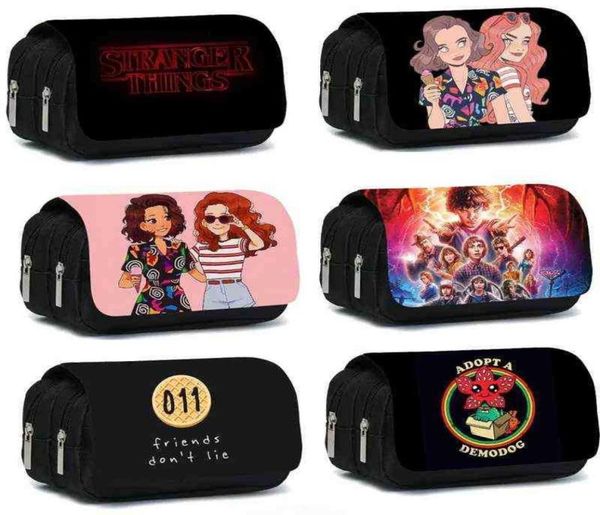

anime stranger things pencil bags students stationery supply pen pencil holder cartoon purse gift cosmetic case bag h2204293269950