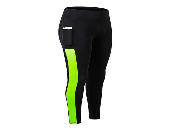 

stitching yoga pants female autumn running hips tight high waist pocket color matching quickdrying fitness trousers7956285, White;black