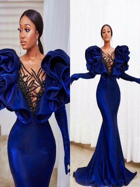 

modest velvet mermaid prom dresses plus size ruffles cap sleeve elegant formal evening gowns 2021 vestido de novia2263595, Black