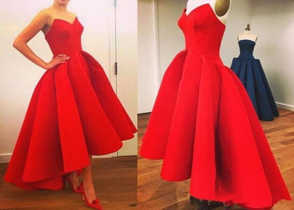 

custom made vintage hilo prom dresses with sweetheart neck tea length puffy skirt unique red evening gowns formal party prom dres2238935, Black