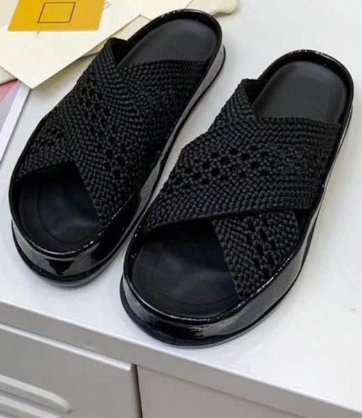 

fashion summer women sandals real leather platform flats outdoors ladies beach shoes size35423530575, Black