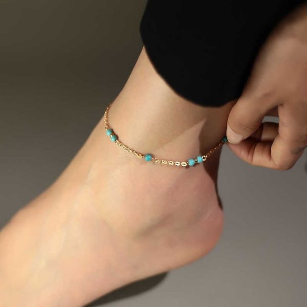 

anklets summer beach barefoot bohemia anklets for women trendy blue beaded ankle bracelets female beach barefoot jewelry aa230530, Red;blue