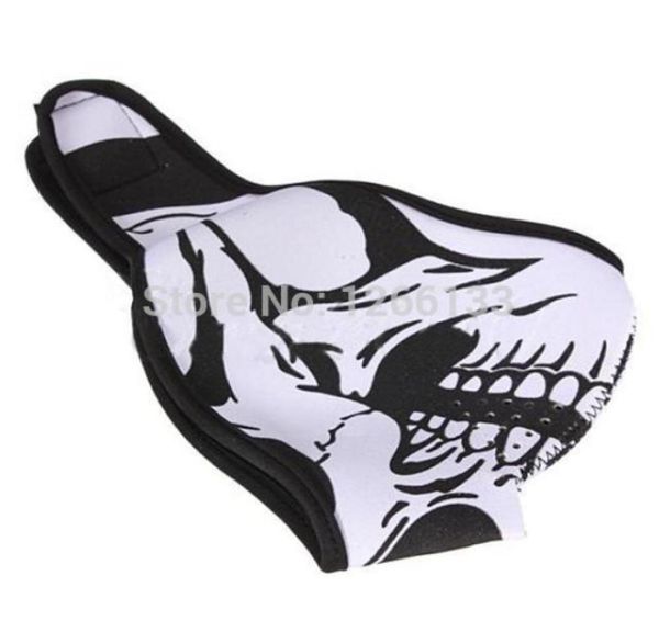 

skull black reversible neoprene half face mask ski snow motorcycle sport biker8590004, Blue;black