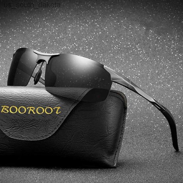 

sunglasses polarized sunglasses men aluminum magnesium frame sports sunglasses men driver retro uv400 anti-glare sun glasses l230523, White;black