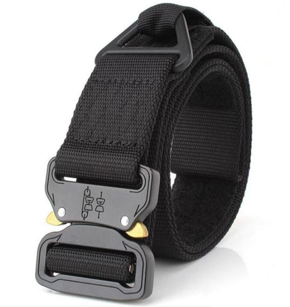 

adjustable men tactical belt heavy duty waist belt nylon army tactical belts with metal buckle hunting accessories28089116148, Black;green