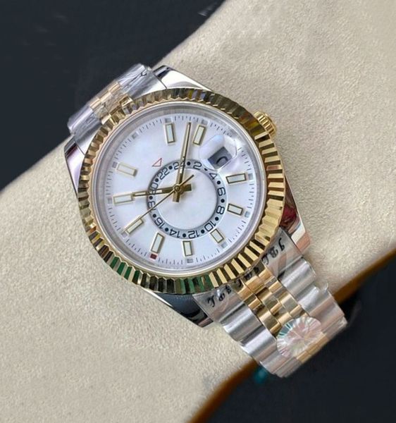 

new style for men watch sky automatic watch wrist automatic 2813 movement 42mm stainless steel watches luminous waterproof designer watch aa, Slivery;black