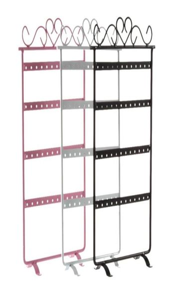 

jewelry pouches bags 48 hole earrings ear studs display rack metal holder stand organizer showcase pink 295160mm for retail envi8742455, Pink;blue