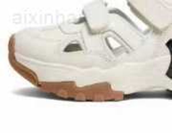 

lb thick sole hollow out small dad shoes women's 2023 summer new white versatile sports sandals summer, Black