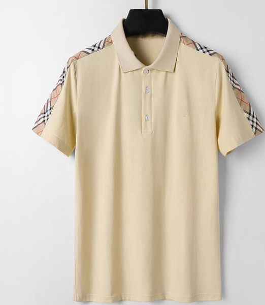 

mens designer polos brand small horse geometric checker cotton clothing men fabric letter polo t-shirt lapel casual business t-shirt tee shi, White;black