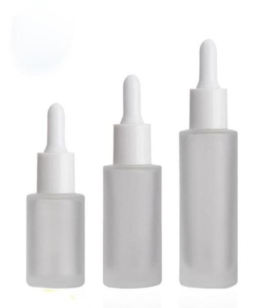 

qaulity 30ml flat shoulder essential oil amber frosted clear glass bottles empty packaging serum dropper bottles 480pcslot4944987