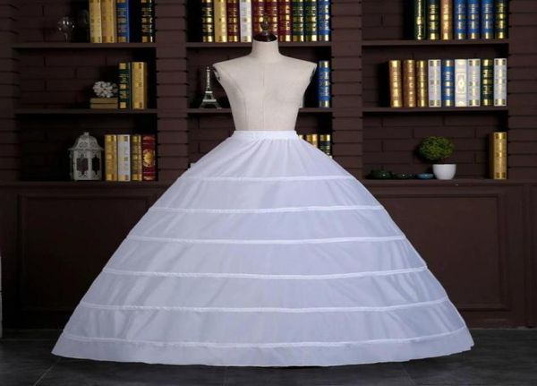 

2018 new arrival 6 crocheted bridal petticoat ball gown wedding dresses petticoats six crinoline skirt under bridal gowns36757791301073, White