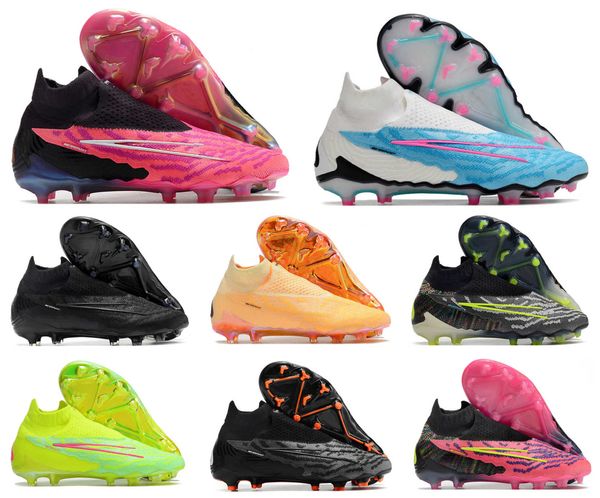 

men phantom gx elite fg football boots soccer shoes cleats women boys high boots cleats size 39-45