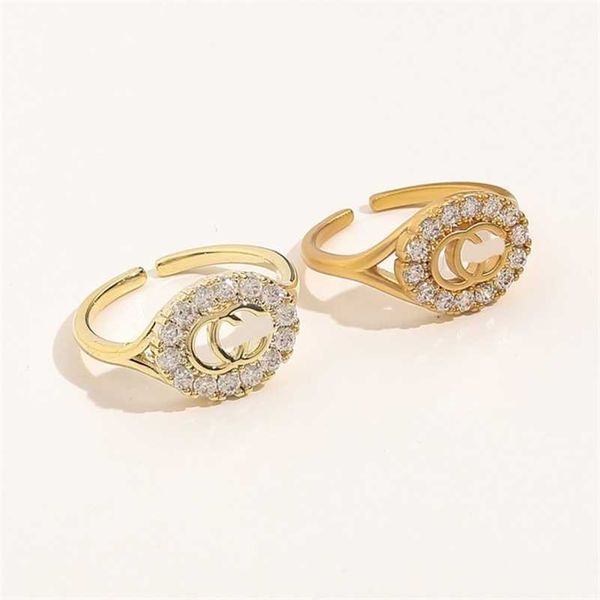 

designer jewelry bracelet necklace ring genuine gold plated opening diamond inlaid temperament simple ring female, Silver