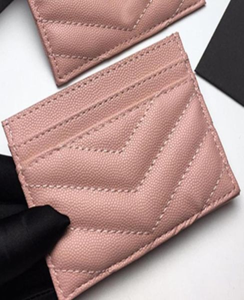 

mini card holder wallets multiple mezzanine classic lines excellent quality black caviar original lambskin genuine leather v latti3074660, Brown;gray