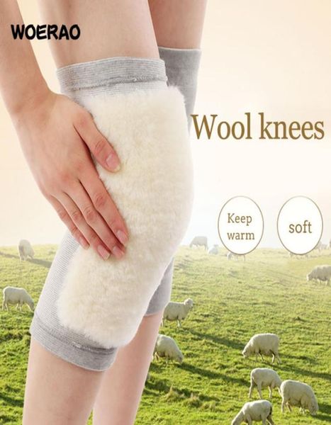 

woerao women winter wool knee pads comfortable warm breathable fitness jogging knee support for gym training volleyball cycling sp6107499, Black;gray