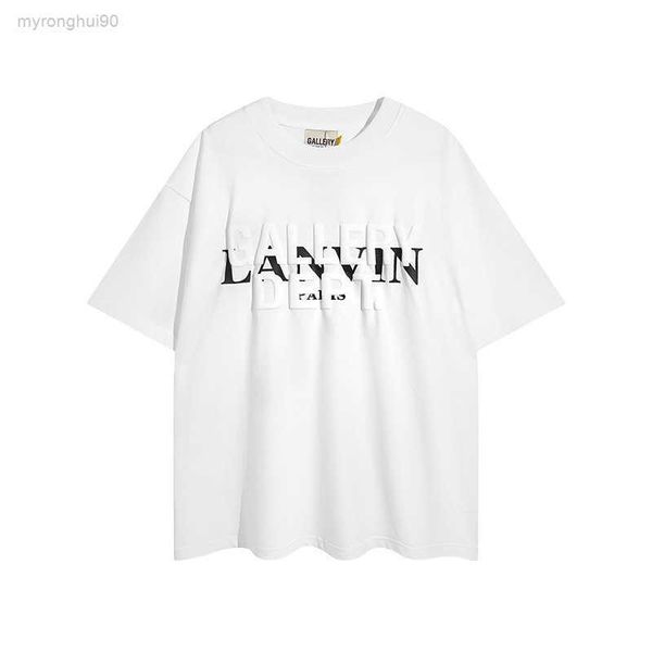 

men's lanvin t-shirts summer fashion speckled letter print and women's casual short sleeve t-shirt nu43 99aj yp39 lplg, White;black