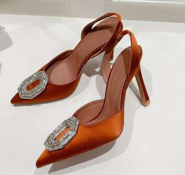 

amina muaddi sandals luxury designer dress shoes bowknot crystal diamond decoration transparent pvc wine cup heels rhinestone spool heel lux, Black