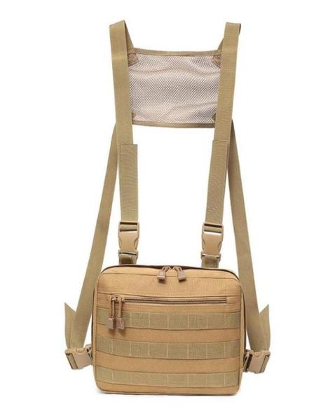 

outdoor bags nylon tactical chest bag adjustable molle pouch shoulder men sport hunting camping vest waist packs9261117