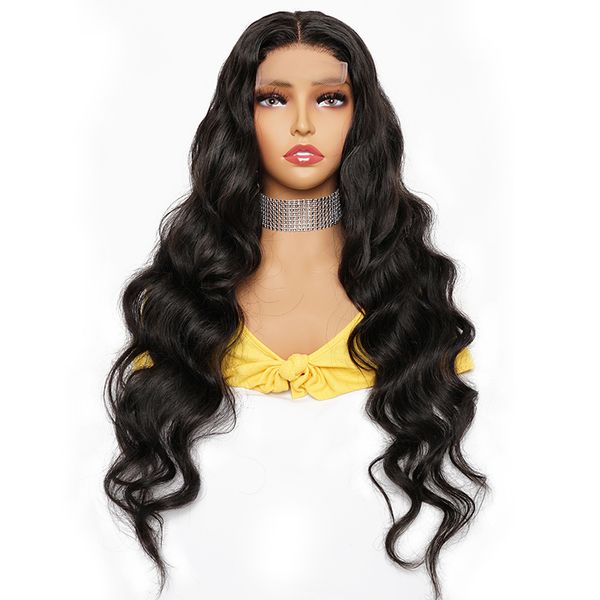

13*4 lace frontal wigs body wave remy peruvian human hair wig 4*4 lace closure wigs natural color 150% density front lace, Black;brown