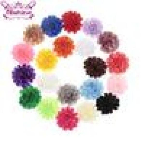 

nishine chic satin rolled flower flatback ribbon flower for diy hair accessories hair clips corsage floral3064329, Slivery;white