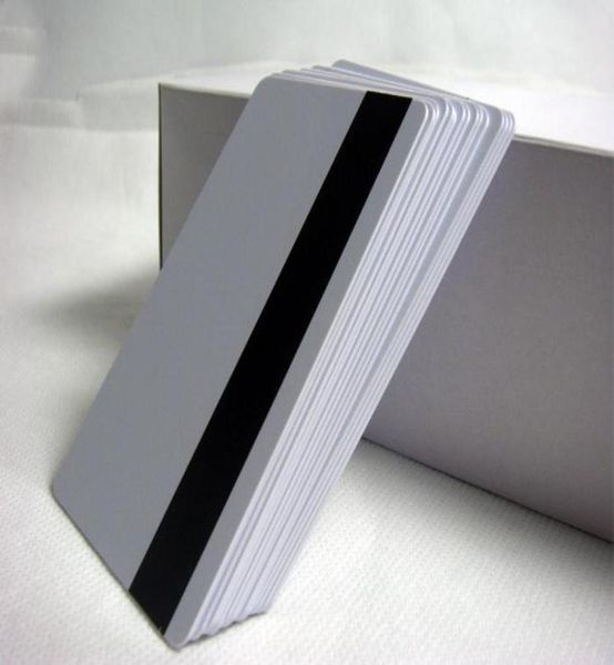 

100pcs blank cr80 hico magnetic stripe plastic cards iso standard size printable white pvc card9422446
