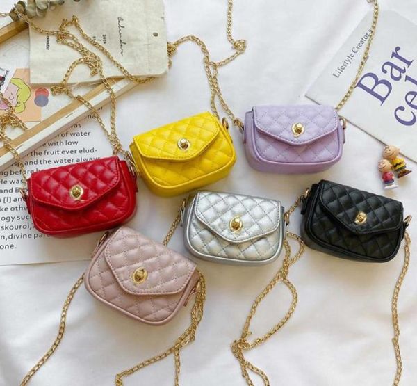 

children mini handbag autumn winter new kids pu chain messenger bag girls casual accessories pocket girl crossbody bag s4898582479, Black