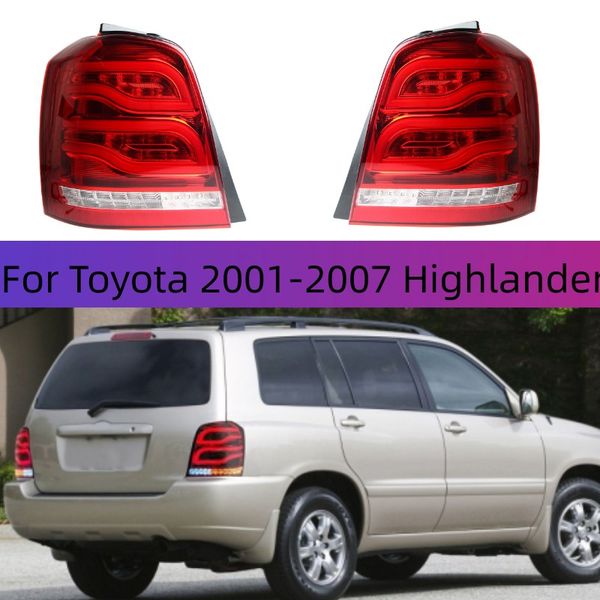 

car styling for toyota 20 01-20 07 highlander taillight assembly led rear running lights turn signal brake lamp