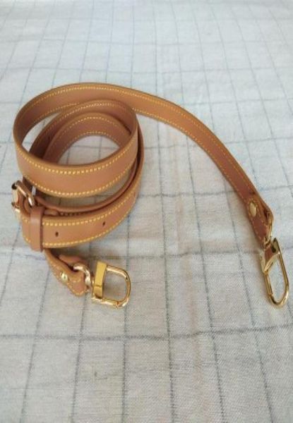 

14 18cm crossbody strap replacement adjustable bag accessories gold hardware real leather brown color3723705, Black