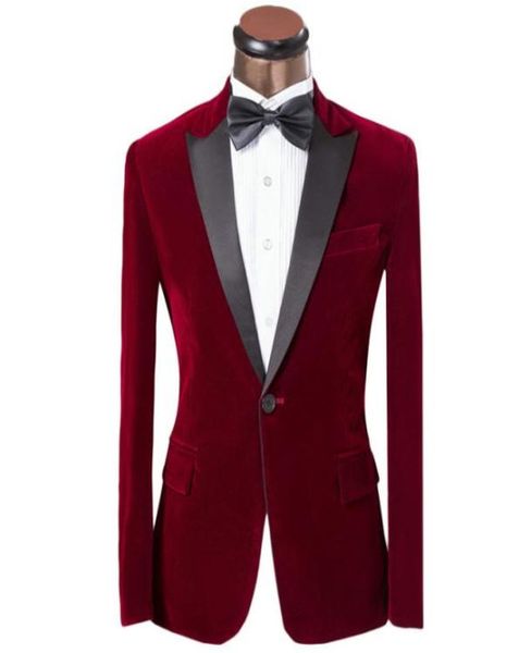 

customize pink red velvet men039s wedding tuxedos bridegroom groomsmen blazer excellent men business party prom suitjacketpan7188663, Black;gray