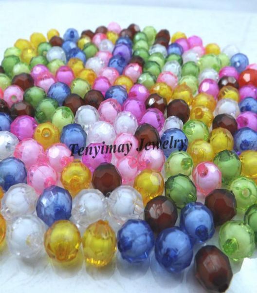 

10mm bead in bead fashion faceted acrylic beads diy accessory whole 1000pcs7270258, Black