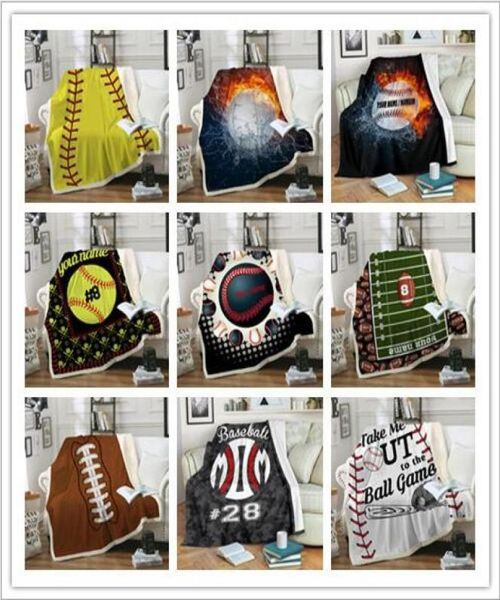 

softball blankets baseball football blanket 3d printed swaddling soccer sports carpet sofa tv air condition blankets bedding sheet5061388