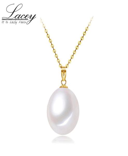 

lockets real freshwater pearl pendant for women18k white natural yellow gold jewelry daughter birthday fine gift7213323, Silver