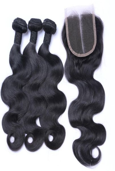 

whole 10a indian straight body deep loose wave buy 3 bundles get 1 closure unprocessed virgin jerry curly brazilian hair 7576383, Black